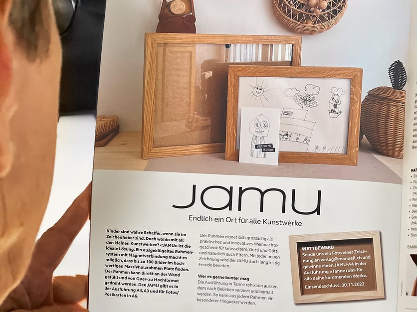 Kreativmagazin Manuell bringt einen Beitrag über die JAMU Bilderrahmen